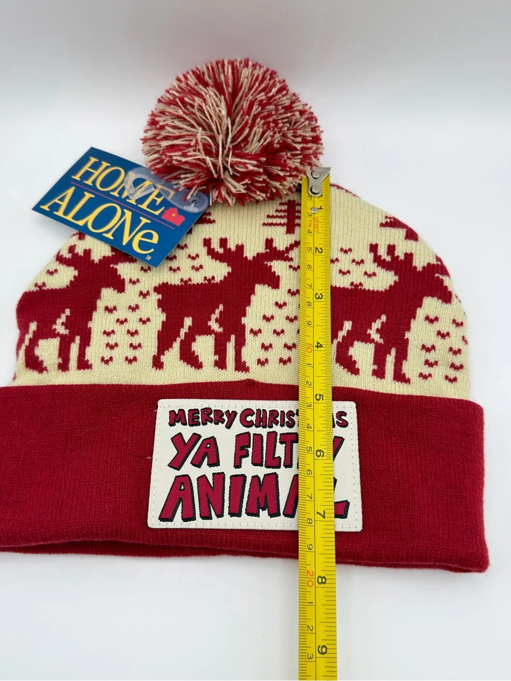 Merry Christmas Ya Filthy Animal Red & Cream Beanie